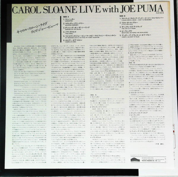 Carol Sloane Live