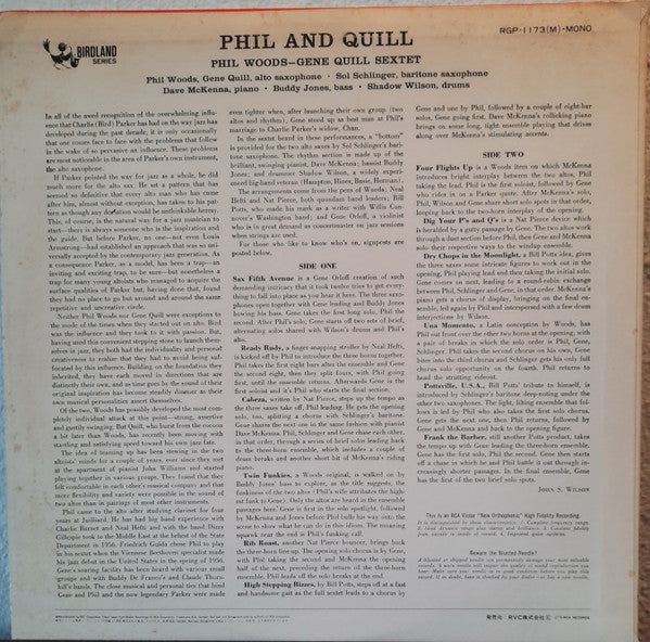 Master Release: Phil And Quill by Phil Woods-Gene Quill Sextet