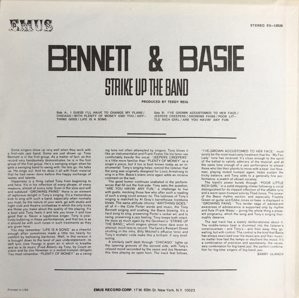 Bennett & Basie Strike Up The Band