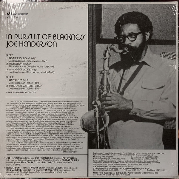 Release: In Pursuit Of Blackness-Vinyl-US-1971-MSP 9034-18767071