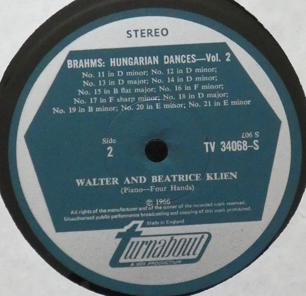 Brahms Hungarian Dances For Piano Four-hands