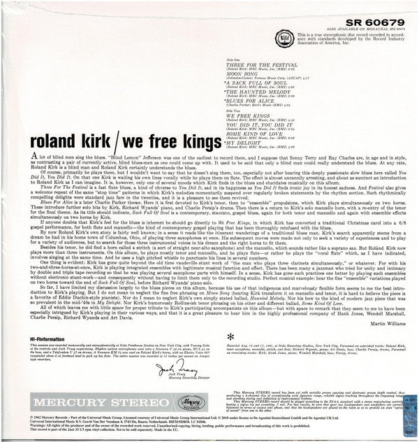 Master Release: We Free Kings by Roland Kirk