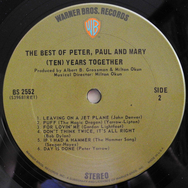 The Best Of Peter, Paul And Mary: (Ten) Years Together