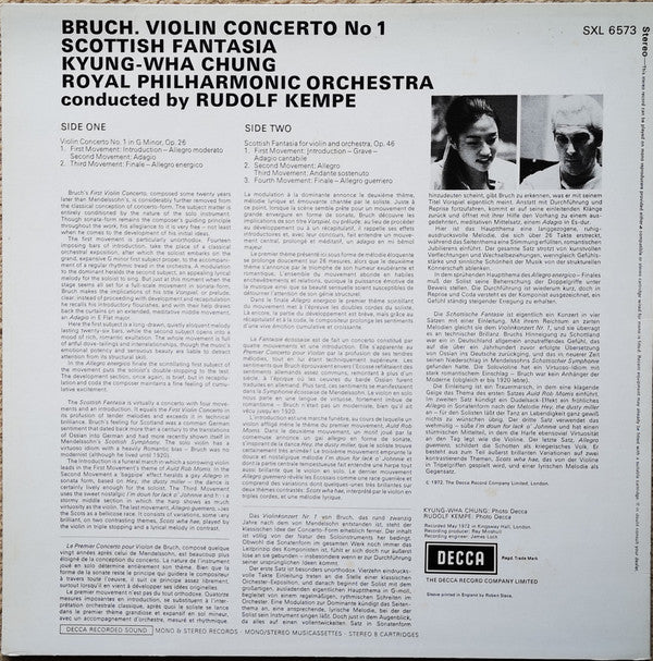 Release: Violin Concerto / Scottish Fantasia-Vinyl-UK-1985-SXL 6573-26392298