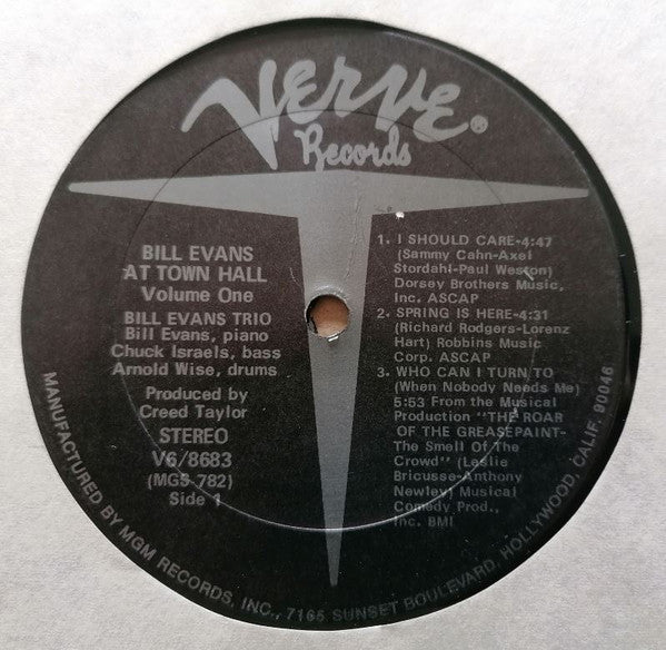 Bill Evans At Town Hall (Volume One)