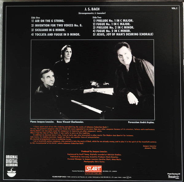 Release: The Best Of Play Bach-Vinyl-Japan-1985-K20P 9435-14338864