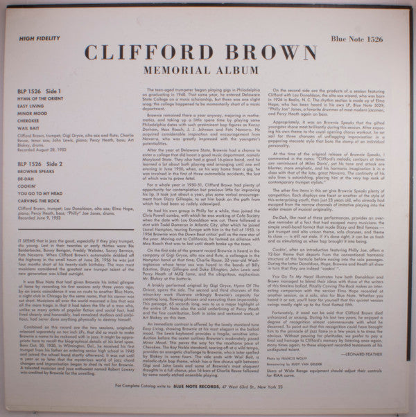 Release: Memorial Album-Vinyl-US-1960-1526, BLP 1526-13810237