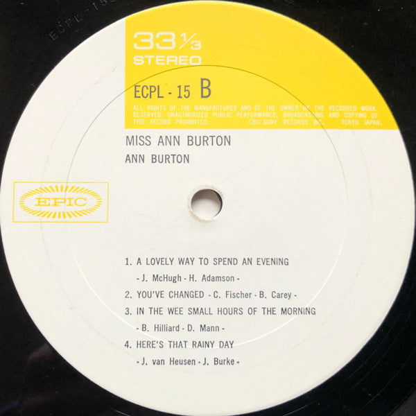 Miss Ann Burton