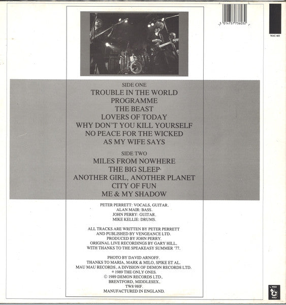 Master Release: Live by The Only Ones