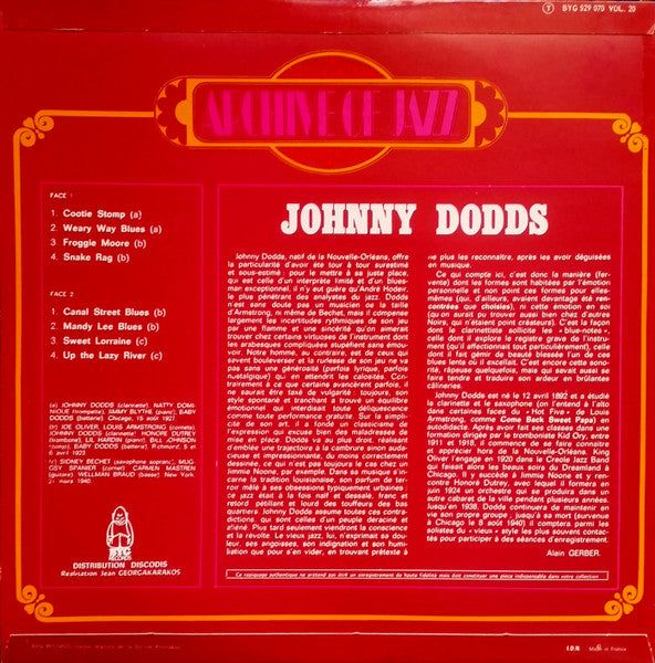Master Release: Weary Way Blues by Johnny Dodds