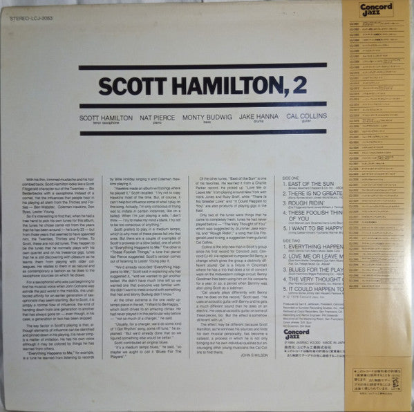 Release: Scott Hamilton, 2-Vinyl-Japan-1984-LCJ-2053-13426644