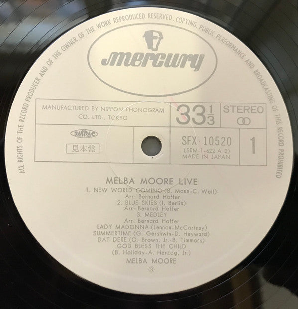 Release: Melba Moore Live!-Vinyl-Japan-1977-SFX-10520-15893378