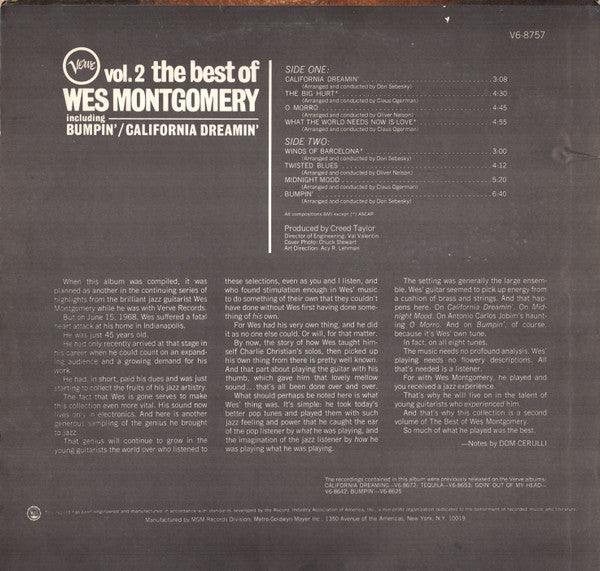 Master Release: The Best Of Wes Montgomery Vol. 2 by Wes Montgomery