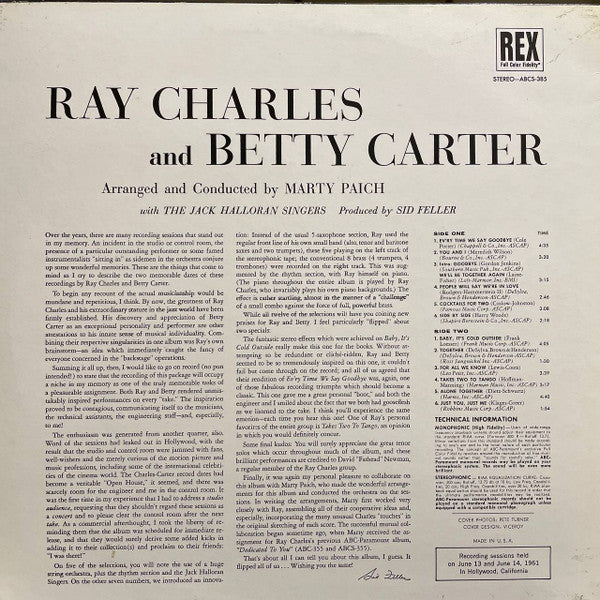 Master Release: Ray Charles And Betty Carter by Ray Charles