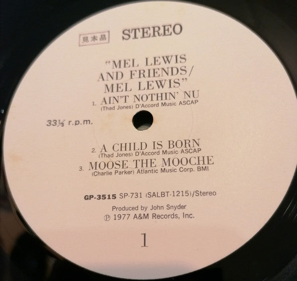 Release: Mel Lewis And Friends-Vinyl-Japan-1977-GP-3515, GP-3515-15850317