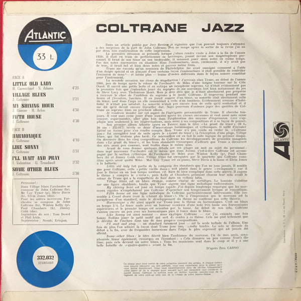 Release: Coltrane Jazz-Vinyl-France-1961-332 032-16908516