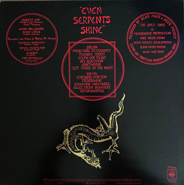 Master Release: Even Serpents Shine by The Only Ones