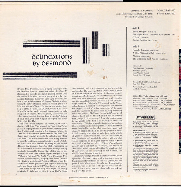 Release: Bossa Antigua-Vinyl-US-1965-LSP-3320-27231381