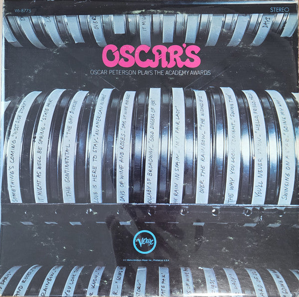 Release: Oscar's (Oscar Peterson Plays The Academy Awards)-Vinyl-US-1969-V6-8775, V6/8775-24186383