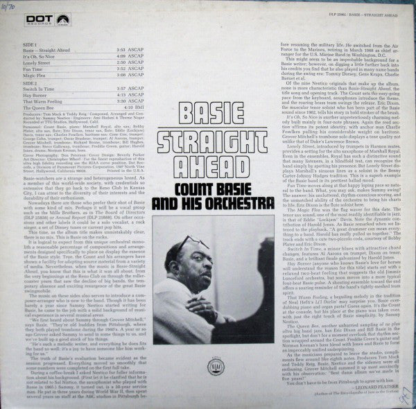 Master Release: Straight Ahead by Count Basie