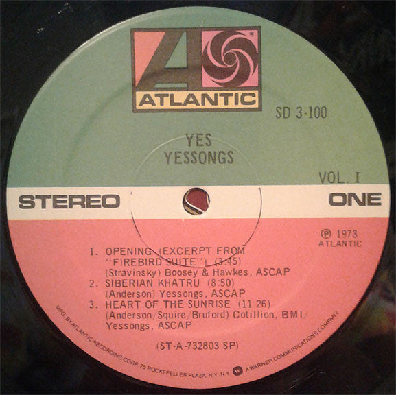 Release: Yessongs-Vinyl-US-None-SD 3-100-10601767