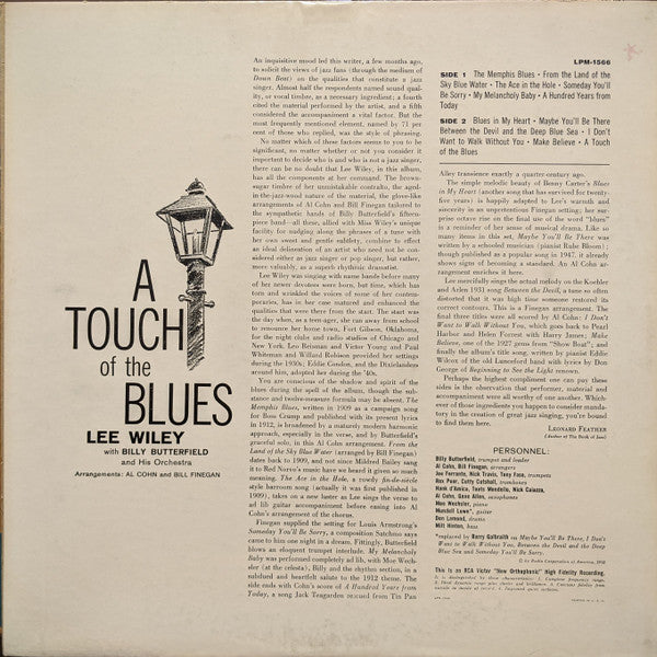 Release: A Touch Of The Blues-Vinyl-US-1958-LPM-1566-20878483