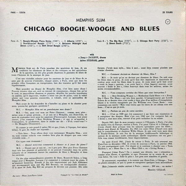Master Release: Chicago Blues by Memphis Slim