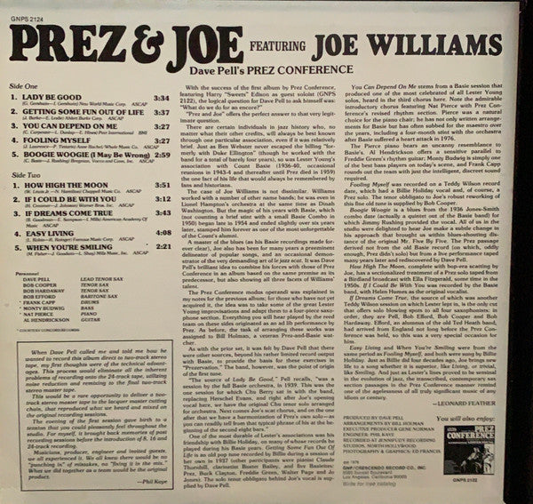 Master Release: Prez & Joe - In Celebration Of Lester Young by Dave Pell's Prez Conference