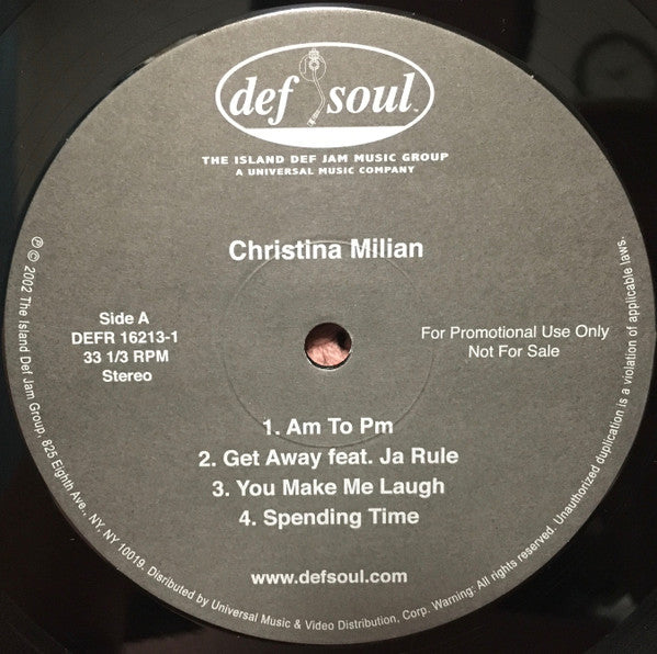 Release: Christina Milian-Vinyl-Japan-2002-DEFR 16213-1-15904099