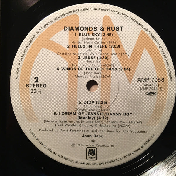 Master Release: Diamonds & Rust by Joan Baez