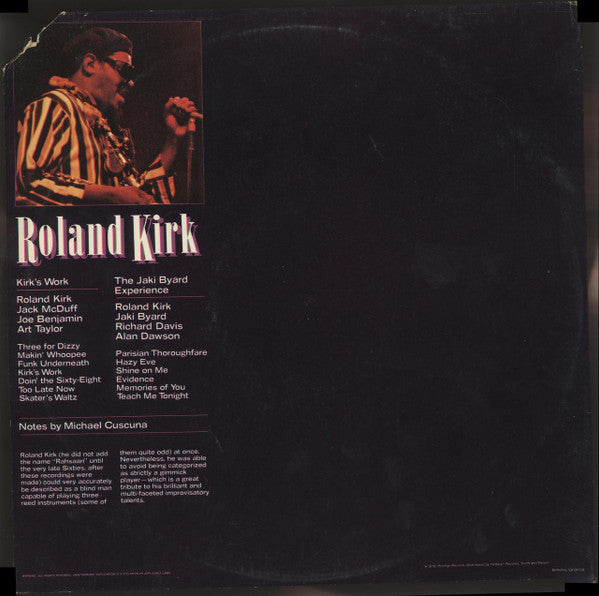 Master Release: Pre-Rahsaan by Roland Kirk