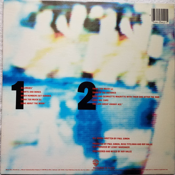 Release: Hearts And Bones-Vinyl-US-1983-9 23942-1, 1-23942-13682158