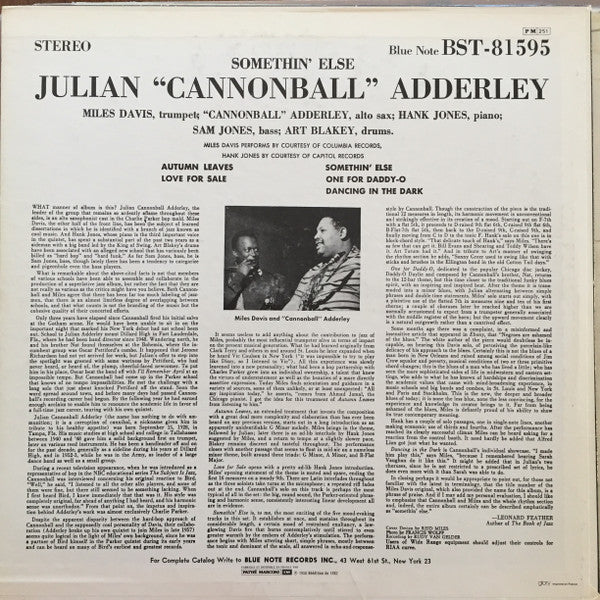 Release: Somethin' Else-Vinyl-France-1982-BST-81595, BST 81595-12124474