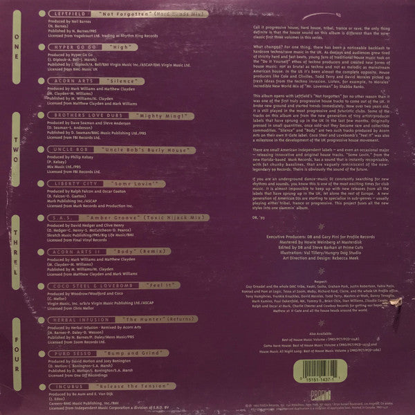 Release: Future House - Best Of House Music Volume 4-Vinyl-US-1993-PRO-1437-72891