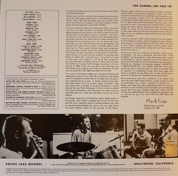 Master Release: For Django by Joe Pass