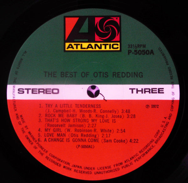 The Best Of Otis Redding = ベスト・オブ・オーティス・レディング