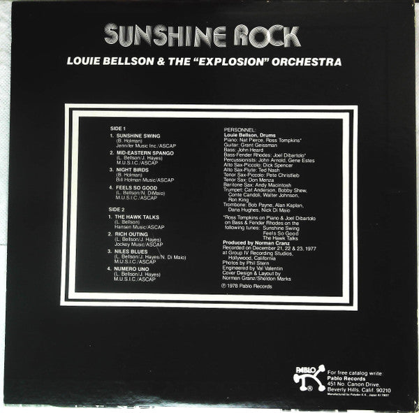 Release: Sunshine Rock-Vinyl-Japan-1978-MTF 1094-17176618