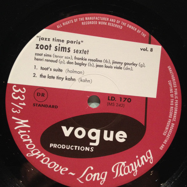 Zoot Goes To Town: Jazz Time Paris, Vol. 8