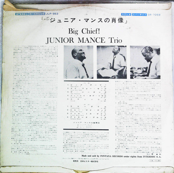 Release: Big Chief!-Vinyl-Japan-1962-SR-7059, JLP-953-15068120