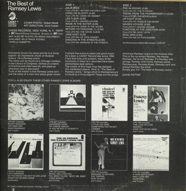 Release: The Best Of Ramsey Lewis-Vinyl-US-None-LPS 839, CA 839-10259978