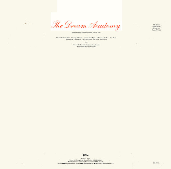 Release: The Dream Academy-Vinyl-Europe-1985-BYN 6, 240735-1, 240 735-1-26239265