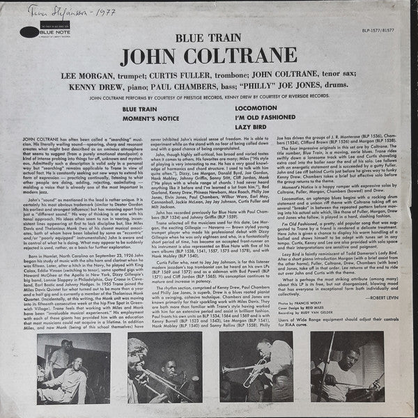 Release: Blue Train-Vinyl-US-1975-BST 81577, BLP 1577-18708037