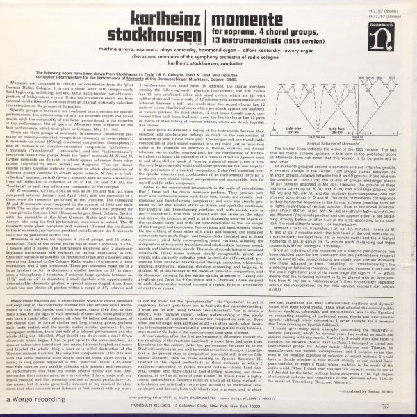 Master Release: Momente - Version 1965 by Karlheinz Stockhausen