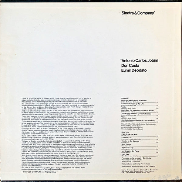 Release: Sinatra & Company-Vinyl-US-1971-FS 1033, FS-1033, 1033-2547228