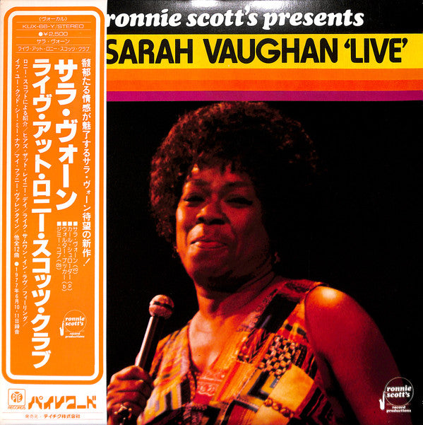 Release: Ronnie Scott's Presents Sarah Vaughan Live-Vinyl-Japan-1978-KUX-66-Y-7372235