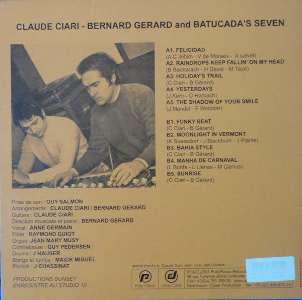 Release: Claude Ciari - Bernard Gerard And The Batucada's Seven-Vinyl-France-2001-DD022LP-1832374