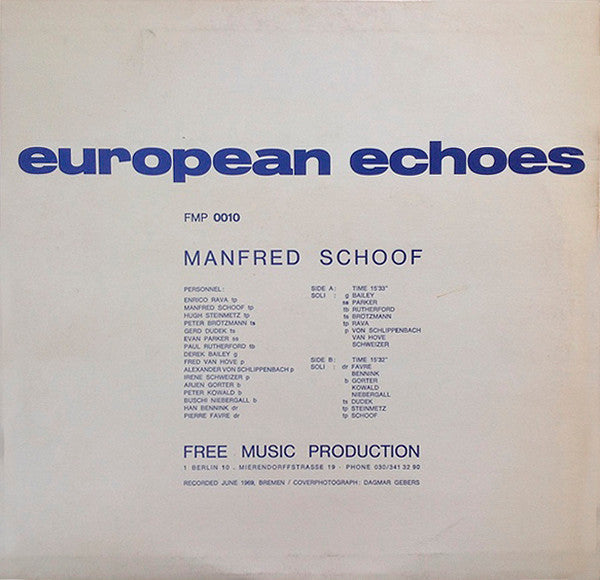 Release: European Echoes-Vinyl-Germany-1969-FMP 0010-2219419