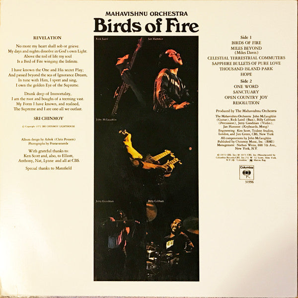 Release: Birds Of Fire-Vinyl-US-None-PC 31996-9591427