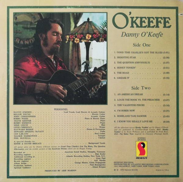 Release: O'Keefe-Vinyl-US-1972-SP 8404-7354483
