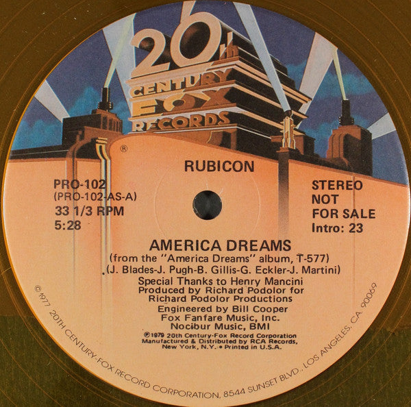 Release: America Dreams / Eyes Of Mary-Vinyl-US-1978-PRO-102-7412228